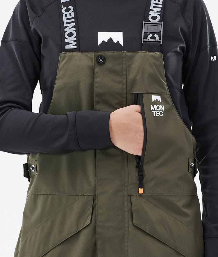 Montec Fawk W Snowboardbyxa Dam Olive Green/Black/Greenish Renewed, Bild 6 av 7