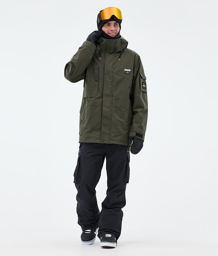 Dope Adept Snowboardjacka Herr Olive Green Renewed, Bild 3 av 9