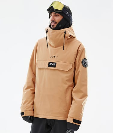 Dope Blizzard Snowboardjacka Man Khaki Yellow Renewed