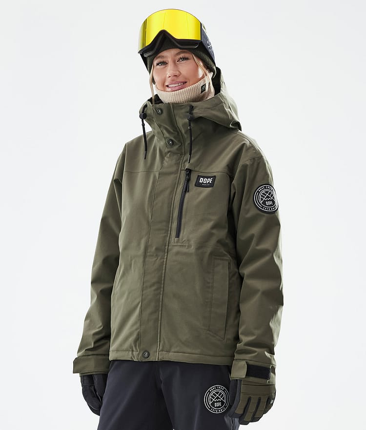 Dope Blizzard W Full Zip Snowboardjacka Dam Olive Green Renewed, Bild 1 av 10