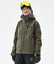 Dope Blizzard W Full Zip Snowboardjacka Dam Olive Green