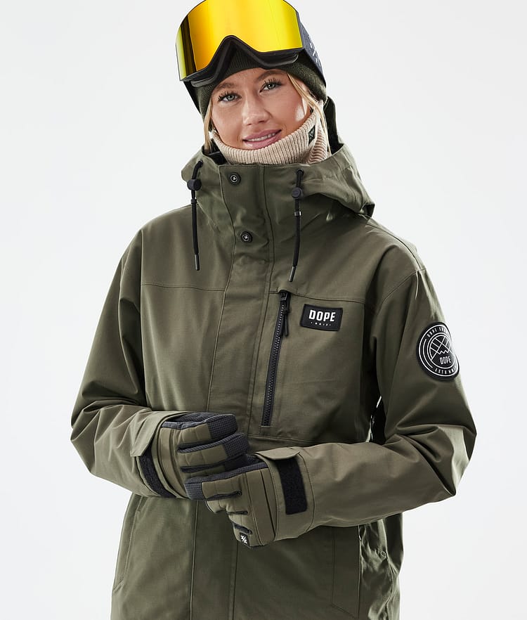 Dope Blizzard W Full Zip Skidjacka Dam Olive Green, Bild 2 av 10