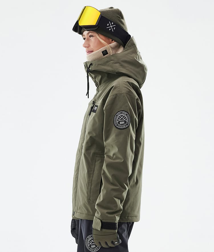 Dope Blizzard W Full Zip Snowboardjacka Dam Olive Green Renewed, Bild 6 av 10