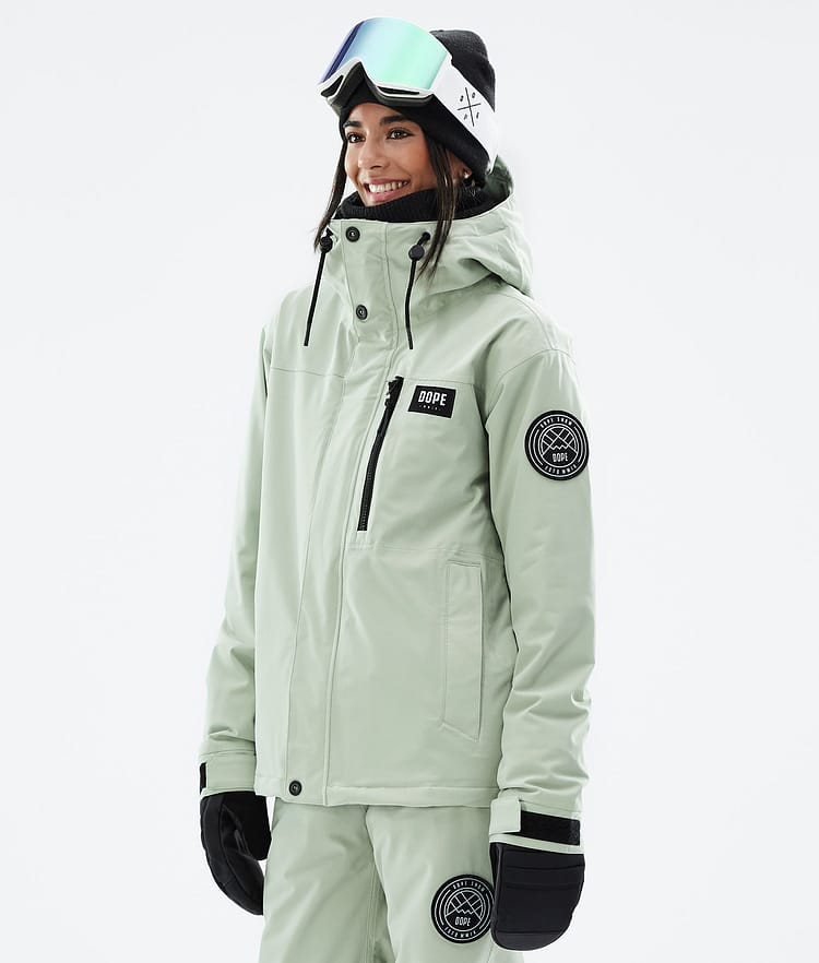 Dope Blizzard W Full Zip Skidjacka Dam Soft Green, Bild 1 av 10
