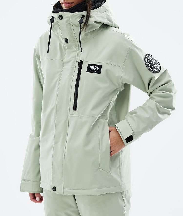 Dope Blizzard W Full Zip Snowboardjacka Dam Soft Green, Bild 8 av 10