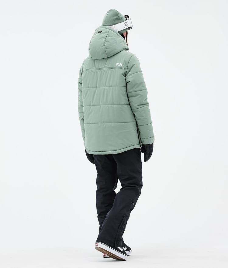 Dope Puffer W Snowboardjacka Dam Faded Green Renewed, Bild 4 av 8