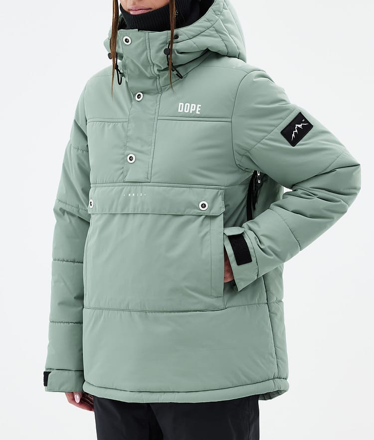 Dope Puffer W Snowboardjacka Dam Faded Green Renewed, Bild 7 av 8