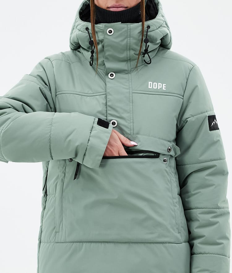 Dope Puffer W Snowboardjacka Dam Faded Green Renewed, Bild 8 av 8