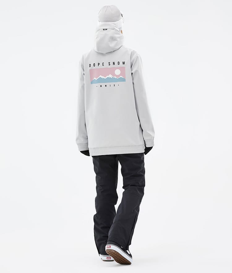 Dope Yeti W 22 Snowboardjacka Dam Range Light Grey, Bild 4 av 8