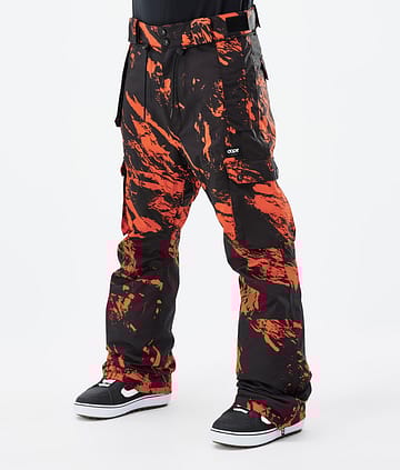 Dope Iconic Snowboardbyxa Man Paint Orange