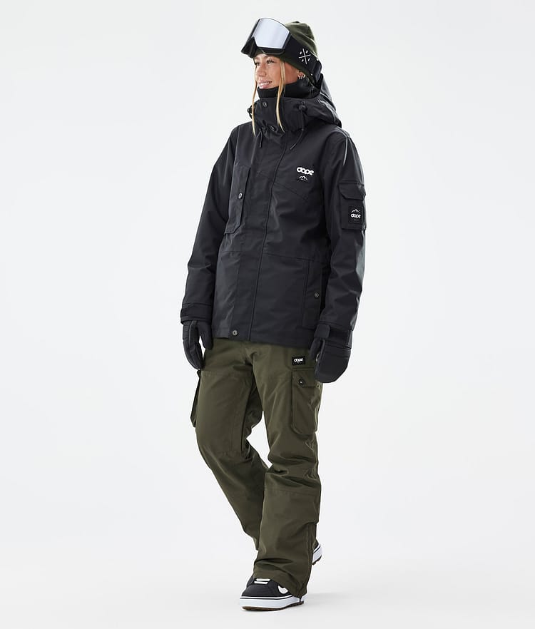 Dope Iconic W Snowboardbyxa Dam Olive Green Renewed, Bild 2 av 7