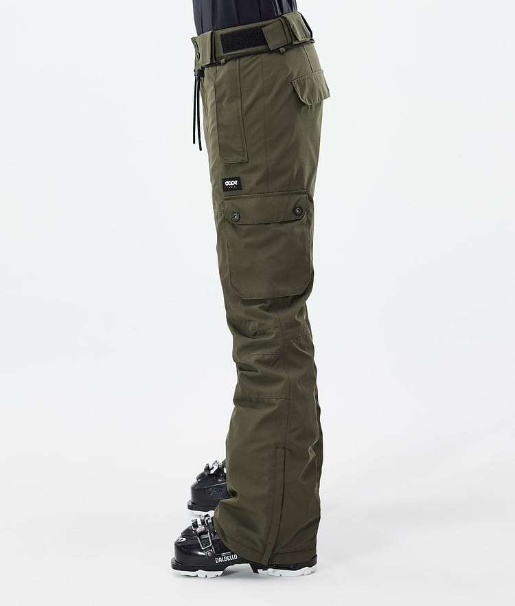 Dope Iconic W Skidbyxa Dam Olive Green, Bild 3 av 7