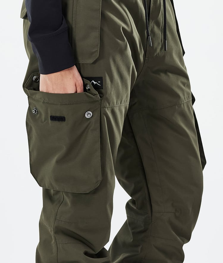 Dope Iconic W Snowboardbyxa Dam Olive Green Renewed, Bild 6 av 7