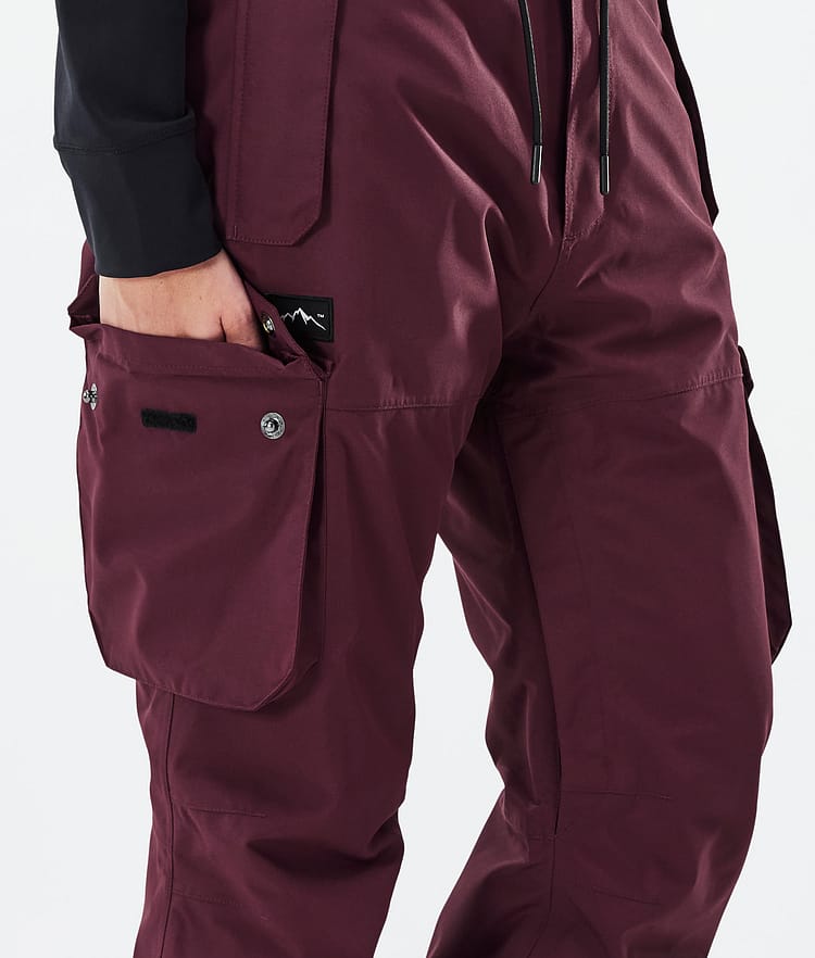 Dope Iconic W Snowboardbyxa Dam Don Burgundy Renewed, Bild 6 av 7