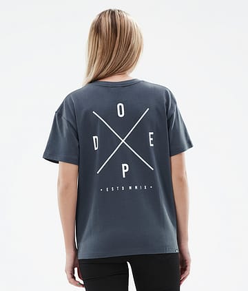 Dope Standard W 22 T-shirt Dam 2X-Up Metal Blue