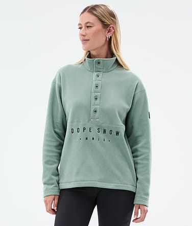 Dope Comfy W Fleecetröja Dam Faded Green