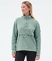 Dope Comfy W Fleecetröja Dam Faded Green