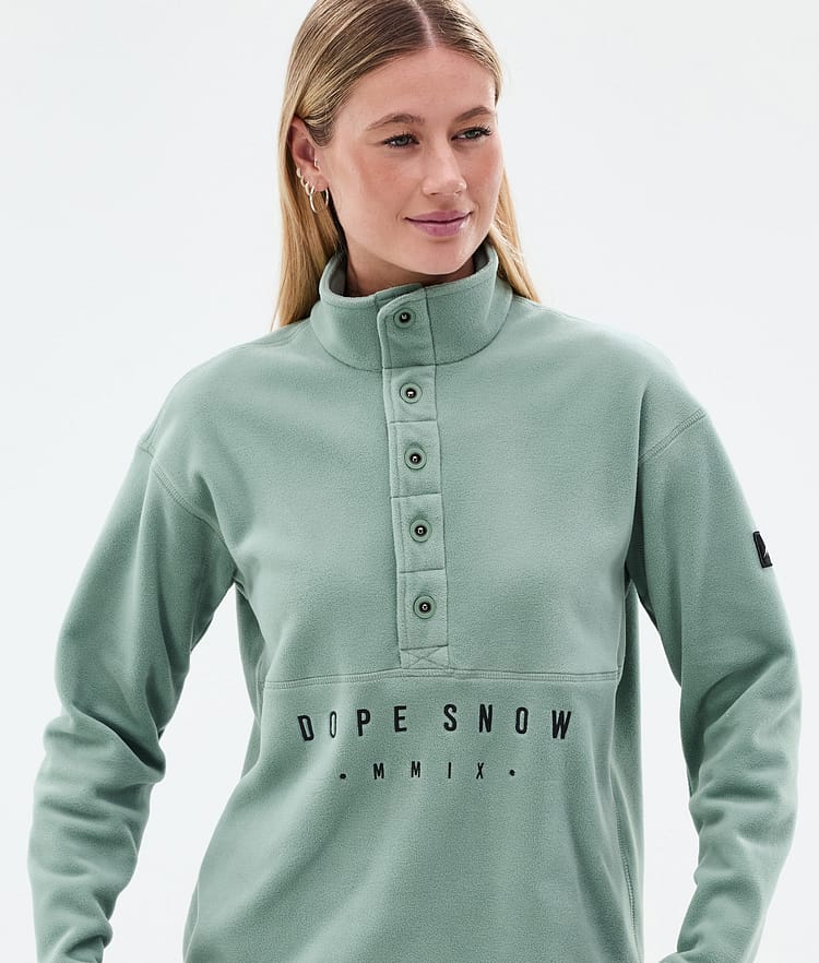 Dope Comfy W Fleecetröja Dam Faded Green, Bild 2 av 6