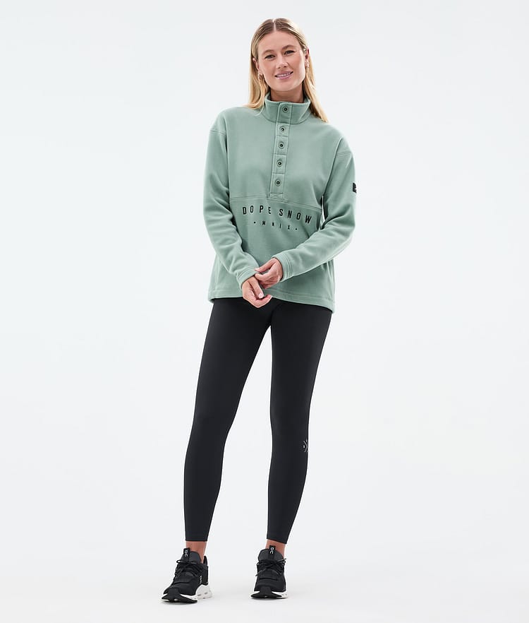 Dope Comfy W Fleecetröja Dam Faded Green, Bild 3 av 6