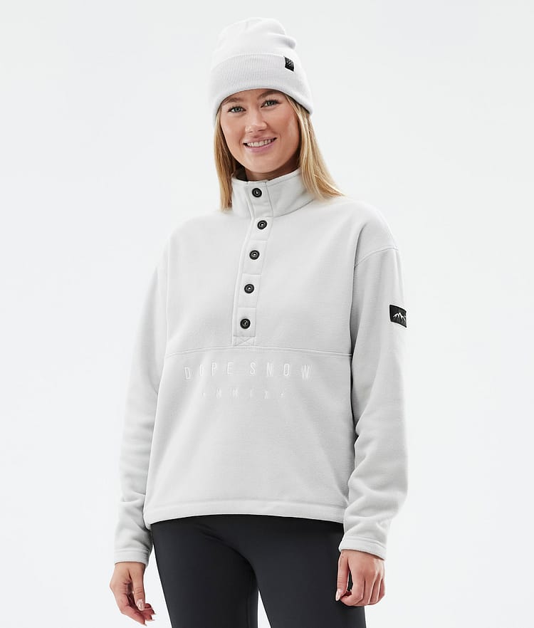 Dope Comfy W Fleecetröja Dam Light Grey/Black, Bild 1 av 6