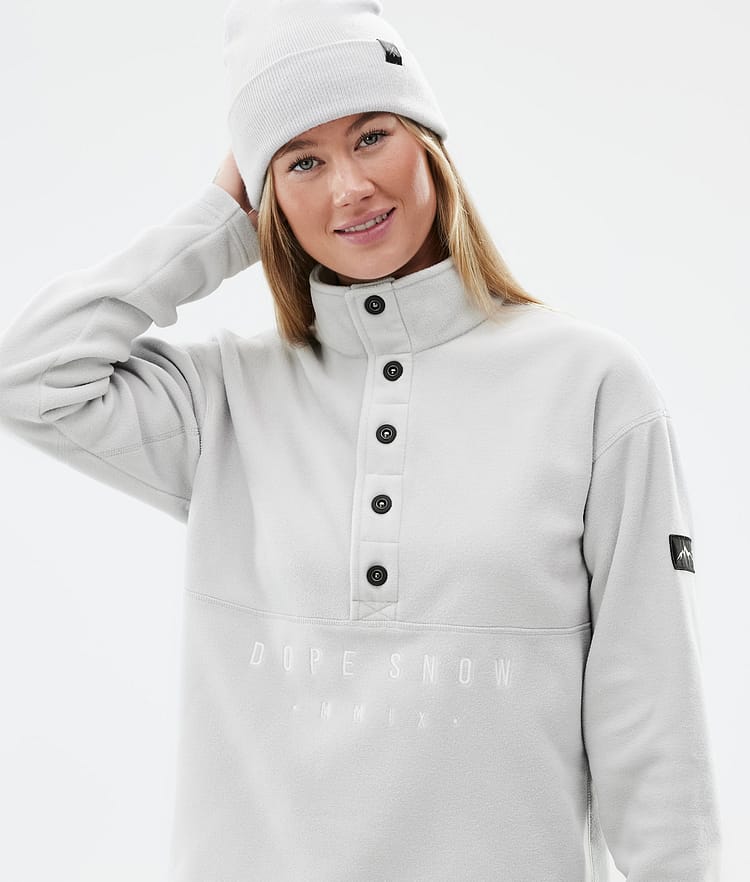 Dope Comfy W Fleecetröja Dam Light Grey/Black, Bild 2 av 6