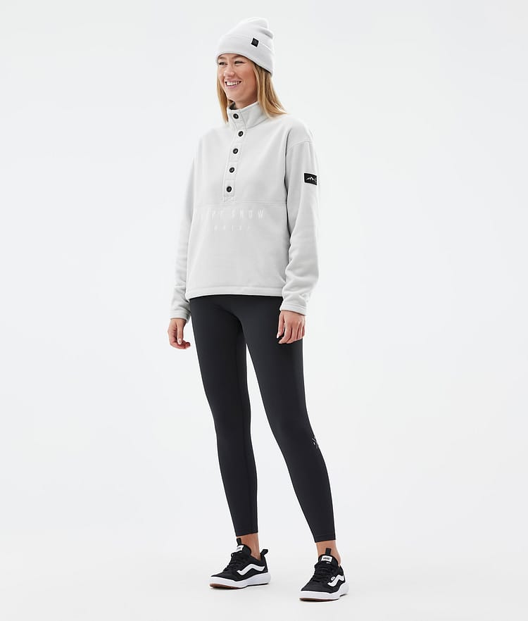 Dope Comfy W Fleecetröja Dam Light Grey/Black, Bild 3 av 6