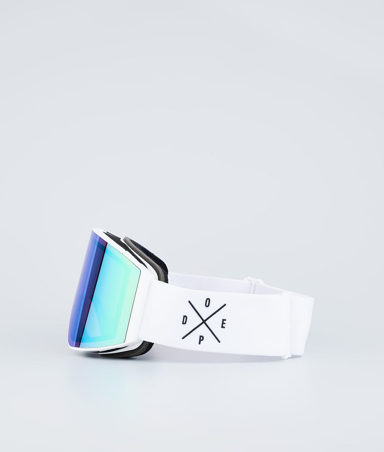 Dope Sight Skidglasögon White W/White Green Mirror