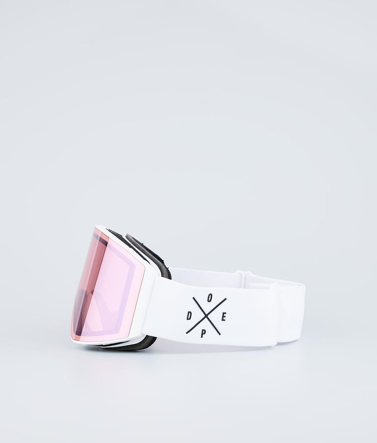 Dope Sight Skidglasögon White W/White Pink Mirror