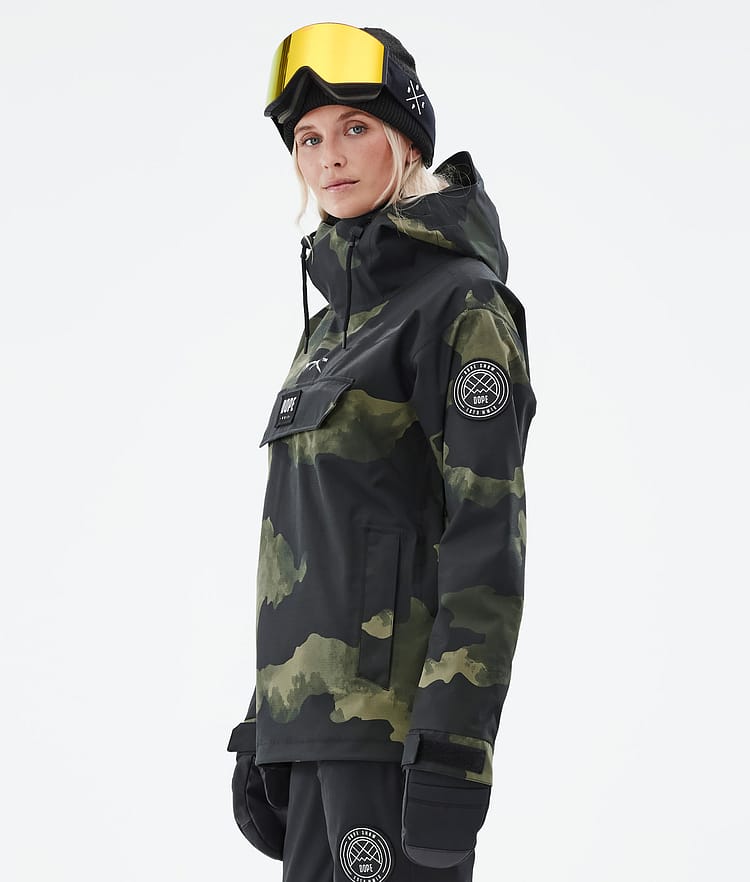 Dope Blizzard W 22 Snowboardjacka Dam Green Camo, Image 6 of 9
