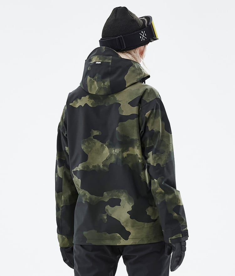 Dope Blizzard W 22 Snowboardjacka Dam Green Camo, Image 7 of 9