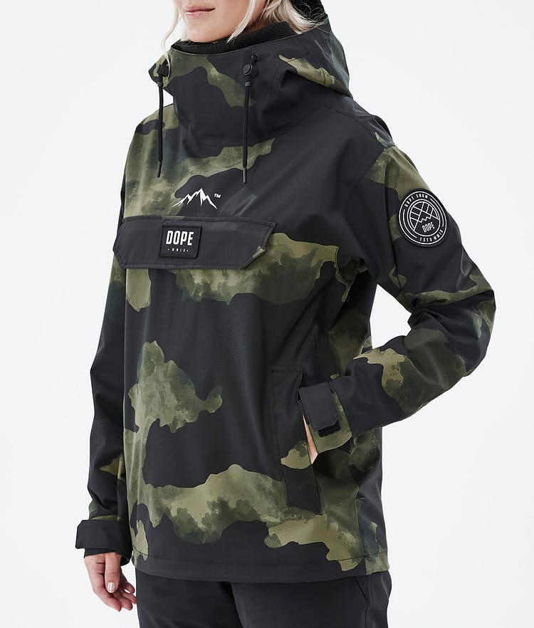 Dope Blizzard W 22 Snowboardjacka Dam Green Camo, Image 8 of 9