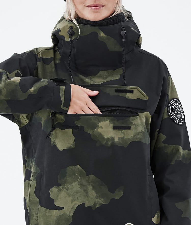 Dope Blizzard W 22 Snowboardjacka Dam Green Camo, Image 9 of 9