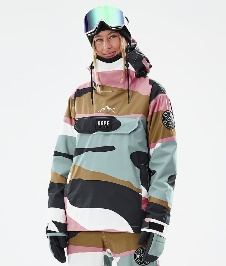 Dope Blizzard W Snowboardjacka Dam Shards Gold Muted Pink Renewed, Bild 1 av 8