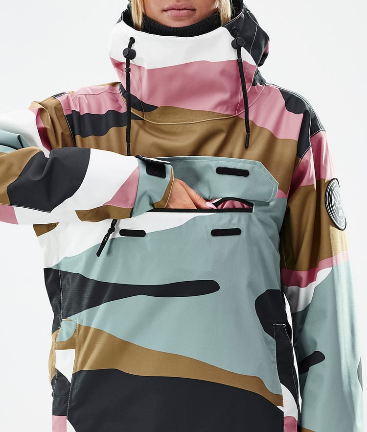 Dope Blizzard W Snowboardjacka Dam Shards Gold Muted Pink Renewed, Bild 8 av 8