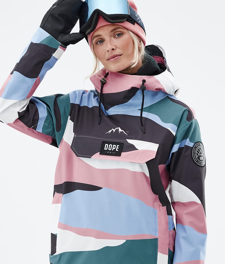 Dope Blizzard W 22 Snowboardjacka Dam Shards Light Blue Muted Pink, Image 2 of 9