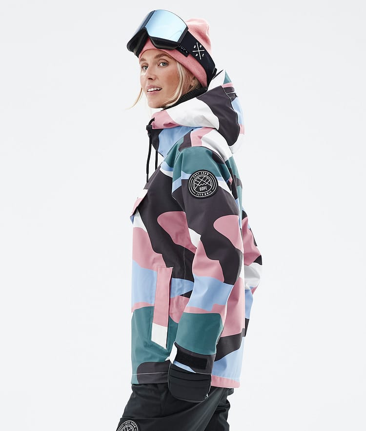 Dope Blizzard W 22 Snowboardjacka Dam Shards Light Blue Muted Pink, Image 6 of 9