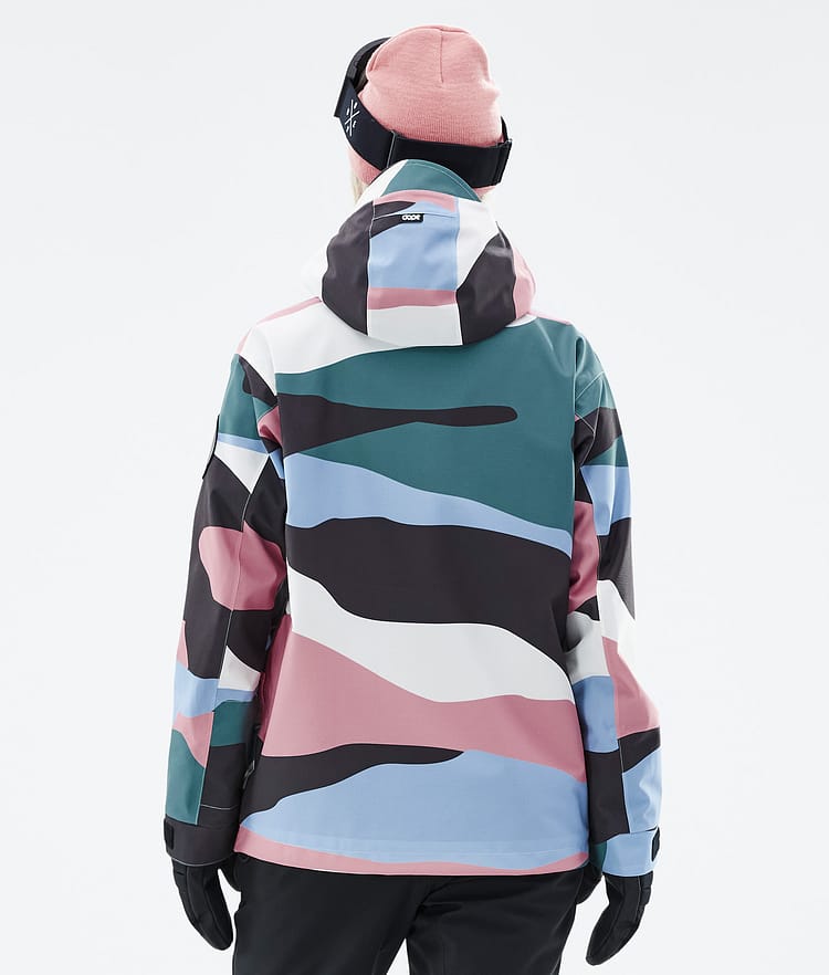 Dope Blizzard W 22 Snowboardjacka Dam Shards Light Blue Muted Pink, Image 7 of 9