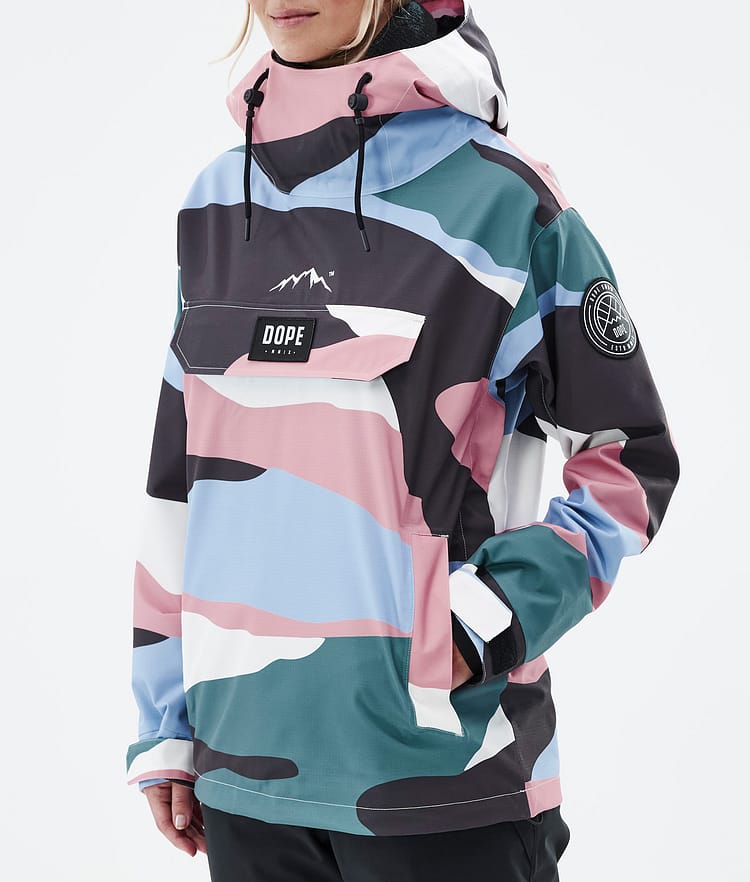 Dope Blizzard W 22 Snowboardjacka Dam Shards Light Blue Muted Pink, Image 8 of 9