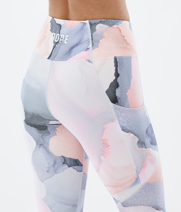 Dope Lofty Tech Leggings Dam Blot Peach