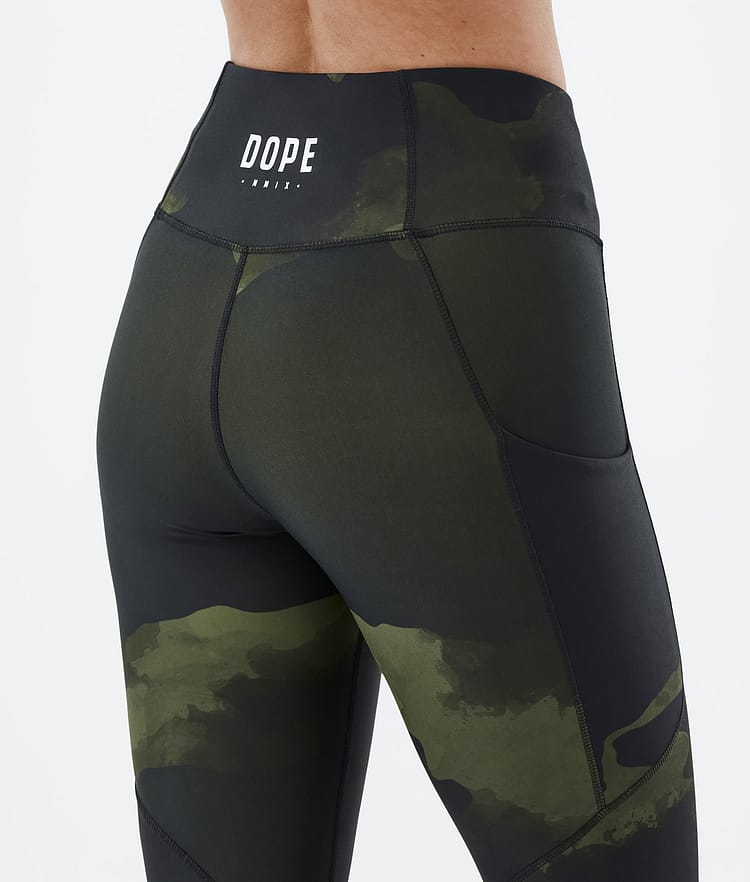 Dope Lofty Tech Leggings Dam Green Camo