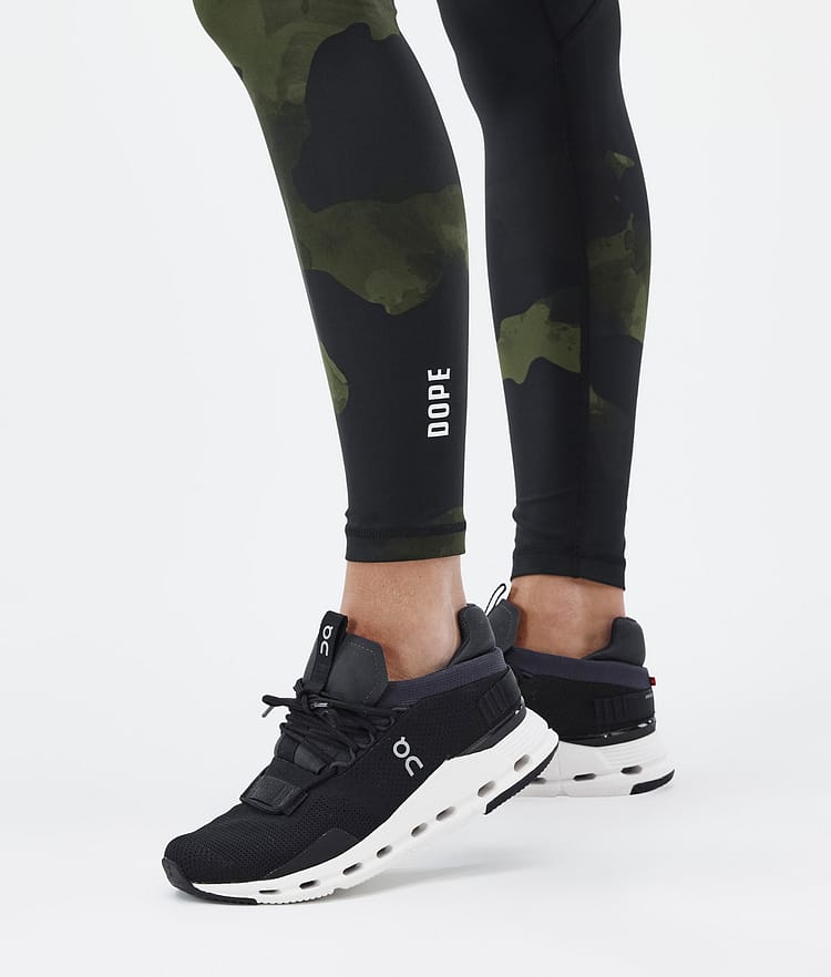 Dope Lofty Tech Leggings Dam Green Camo