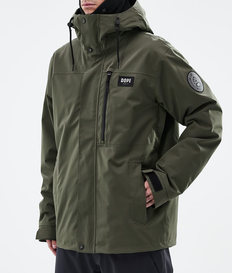 Dope Blizzard Full Zip 24 Snowboardjacka Herr Olive Green Renewed, Bild 7 av 9