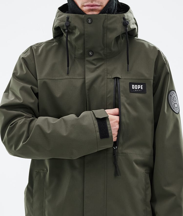 Dope Blizzard Full Zip 24 Snowboardjacka Herr Olive Green Renewed, Bild 8 av 9