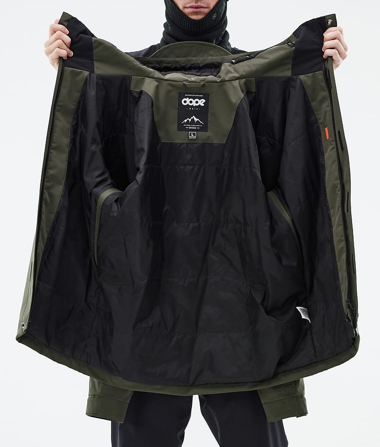 Dope Blizzard Full Zip 24 Snowboardjacka Herr Olive Green Renewed, Bild 9 av 9