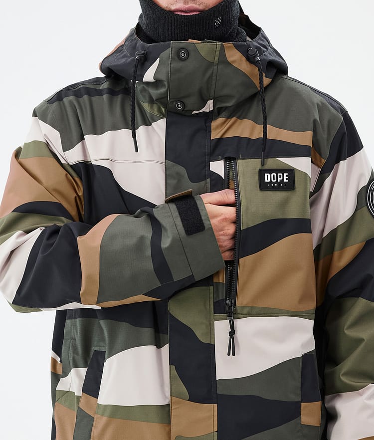 Dope Blizzard Full Zip Snowboardjacka Herr Shards Gold Green, Image 8 of 9