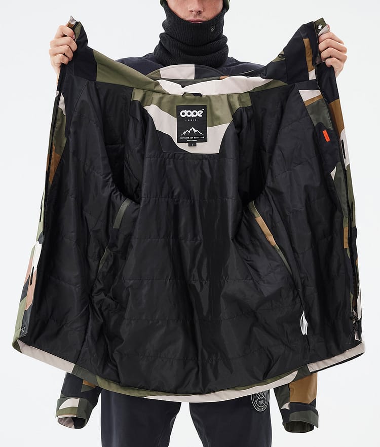 Dope Blizzard Full Zip Snowboardjacka Herr Shards Gold Green, Image 9 of 9