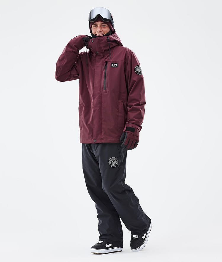 Dope Blizzard Full Zip Snowboardjacka Herr Burgundy