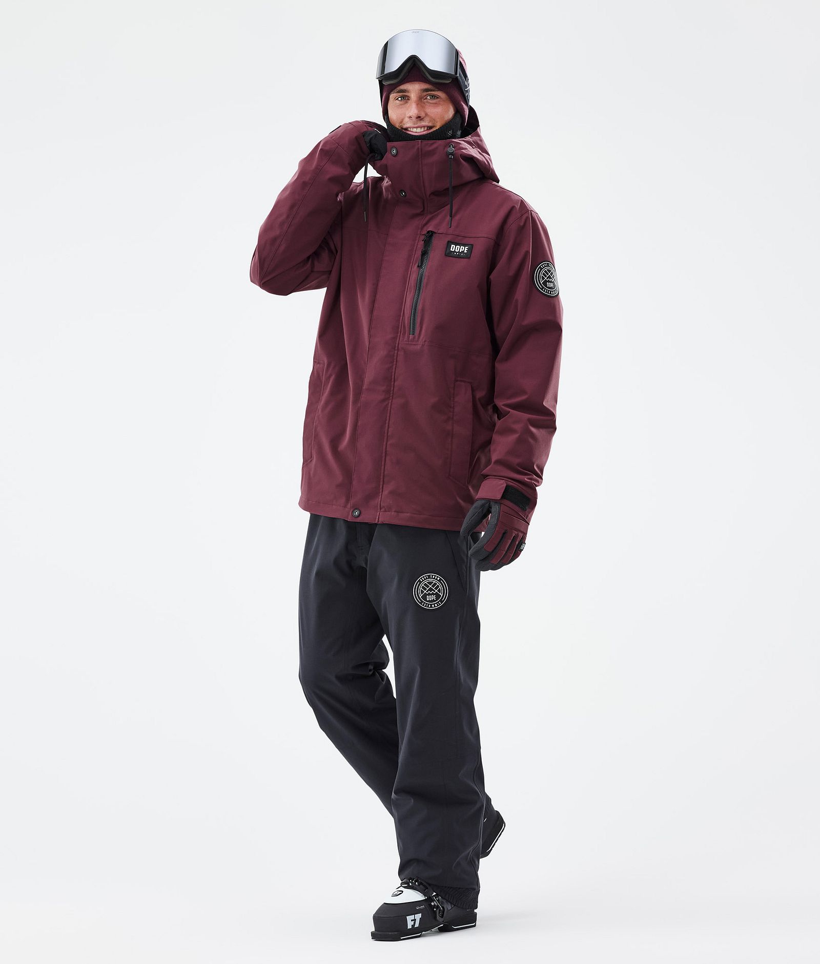 Dope Blizzard Full Zip Skidjacka Herr Burgundy, Bild 2 av 9