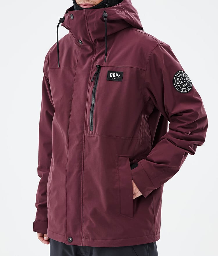 Dope Blizzard Full Zip Snowboardjacka Herr Burgundy