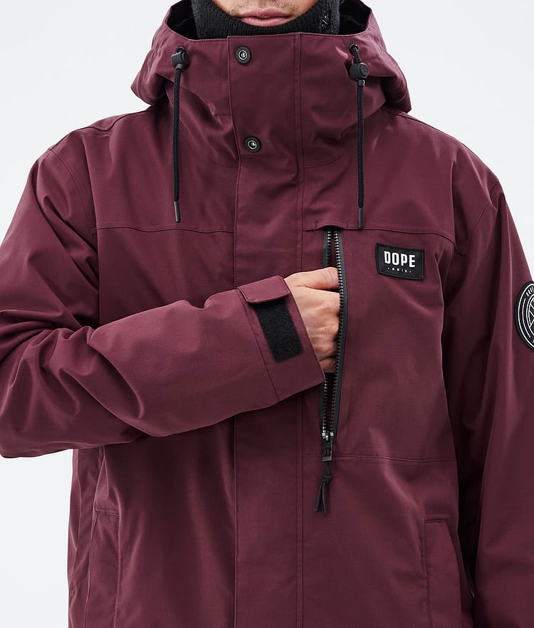 Dope Blizzard Full Zip Snowboardjacka Herr Burgundy